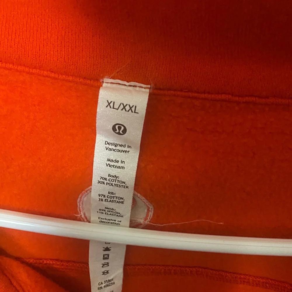 lululemon athletica Bright Orange Half-Zip Pullover Hoodie - Picture 2 of 3